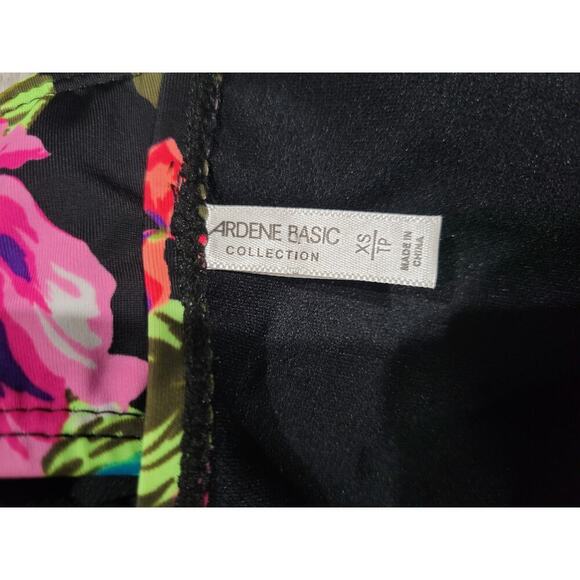 Ardene Basic Collection women's black floral side-tie swim bikini bottom  - xs - Picture 7 of 8
